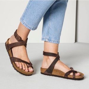 Mayari Birkenstocks Yara Oil Rubbed Wrap Around